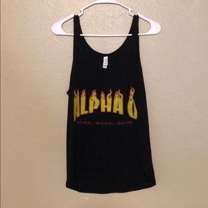Sorority AOII flame tank top